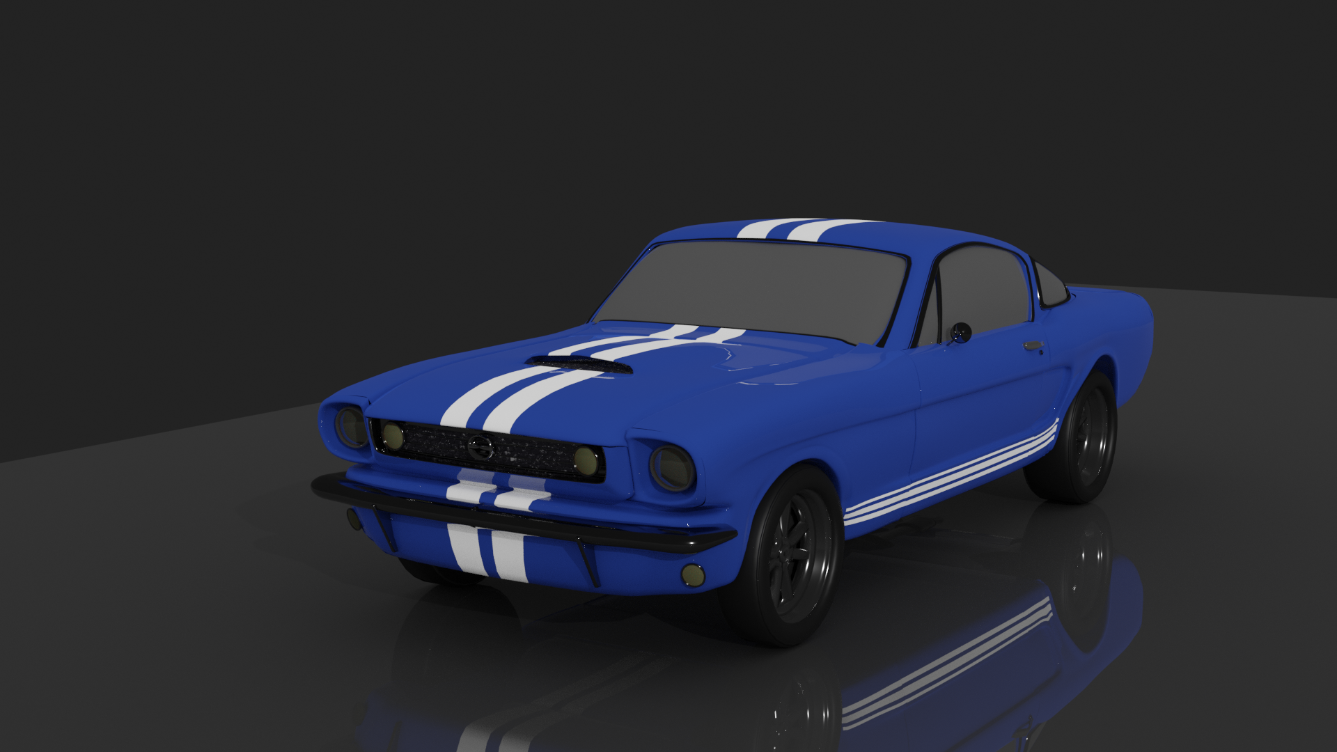 Blue and White Muscle Car preview image 5